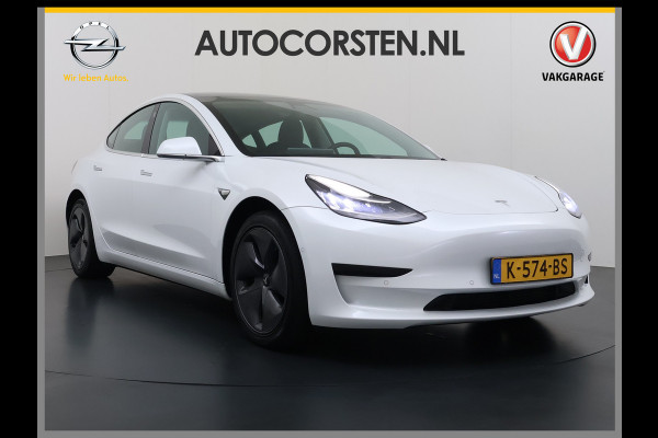 Tesla Model 3 RWD SR Plus 325PK LFP Accu AutoPilot Leer Pano-Dak Adaptive-Cruise Camera's Elektr.-Stuur+Stoelen+Spiegels+Geheugen+Easy-Entry+V Navi LED DAB Voorverwarmen Keyless One-Pedal-Drive Lmv 18" SOH 89% 1e Eigenaar Origineel Nederlandse Auto Fabrieks Garantie op Accu en Motor tot 4-12-2028/160.000km