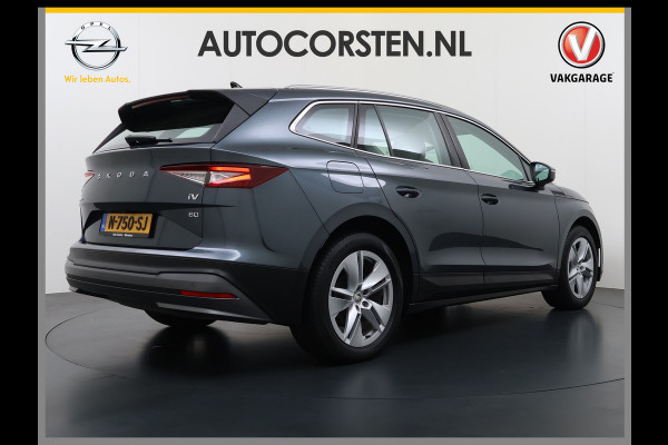 Škoda ENYAQ iV 80 Trekhaak Adap.Cruise 3 Fase Warmtepomp Camera Apple Carplay/Android Auto Navi Ecc Pdc Assistentie+Climate Pakket Led Lmv Stoel+Stuurverwarming Lane Assist File Assistent Bluetooth Isofix Keyless-go Connected services Dodehoek detector 1e Eigenaar Origineel Nederlandse Auto 1.000KG Trekgewicht