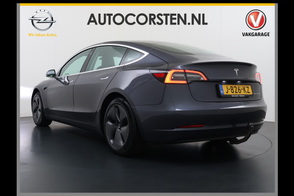 Tesla Model 3 Long Range AWD 75kWh Trekhaak Warmtepomp Lmv 18" AutoPilot Leder Pano-Dak Adaptive-Cruise Camera's Elektr.-Stuur+Stoelen+Spiegel Navi LED DAB Voorverwarmen interieur Keyless One-Pedal-Drive 4WD 1.000kg Trekvermogen Origineel Nederlandse Auto Fabrieksgarantie op Accu en Motor tot 25-09-2028/192.00km