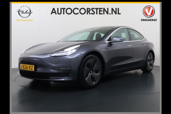 Tesla Model 3 Long Range AWD 75kWh Trekhaak Warmtepomp Lmv 18" AutoPilot Leder Pano-Dak Adaptive-Cruise Camera's Elektr.-Stuur+Stoelen+Spiegel Navi LED DAB Voorverwarmen interieur Keyless One-Pedal-Drive 4WD 1.000kg Trekvermogen Origineel Nederlandse Auto Fabrieksgarantie op Accu en Motor tot 25-09-2028/192.00km