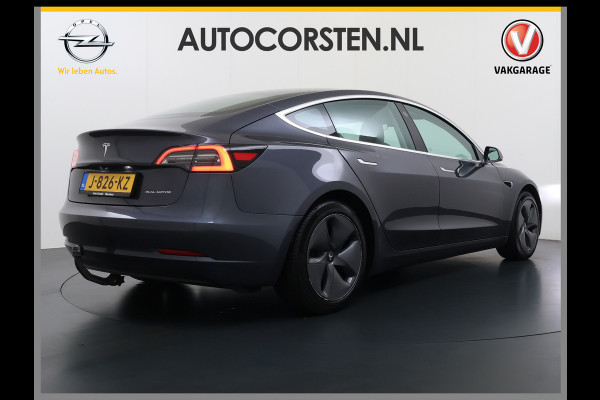 Tesla Model 3 Long Range AWD 75kWh Trekhaak Warmtepomp Lmv 18" AutoPilot Leder Pano-Dak Adaptive-Cruise Camera's Elektr.-Stuur+Stoelen+Spiegel Navi LED DAB Voorverwarmen interieur Keyless One-Pedal-Drive 4WD 1.000kg Trekvermogen Origineel Nederlandse Auto Fabrieksgarantie op Accu en Motor tot 25-09-2028/192.00km