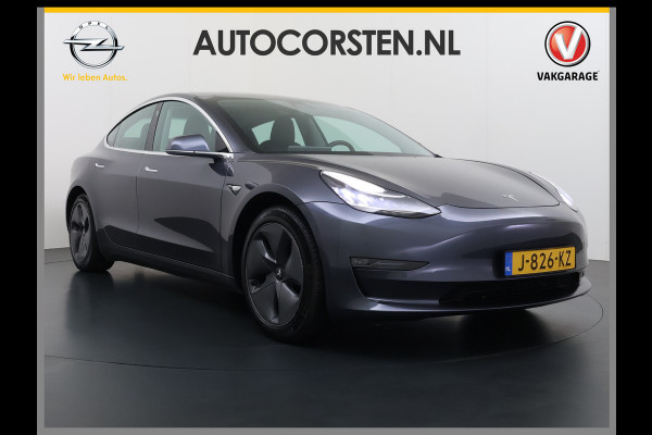 Tesla Model 3 Long Range AWD 75kWh Trekhaak Warmtepomp Lmv 18" AutoPilot Leder Pano-Dak Adaptive-Cruise Camera's Elektr.-Stuur+Stoelen+Spiegel Navi LED DAB Voorverwarmen interieur Keyless One-Pedal-Drive 4WD 1.000kg Trekvermogen Origineel Nederlandse Auto Fabrieksgarantie op Accu en Motor tot 25-09-2028/192.00km