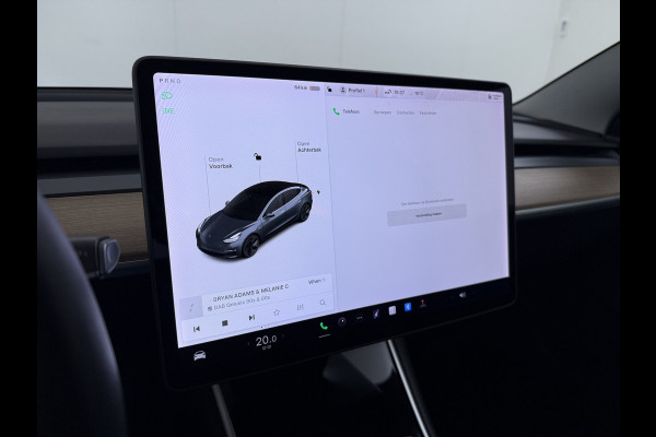 Tesla Model 3 Long Range AWD 75kWh Trekhaak Warmtepomp Lmv 18" AutoPilot Leder Pano-Dak Adaptive-Cruise Camera's Elektr.-Stuur+Stoelen+Spiegel Navi LED DAB Voorverwarmen interieur Keyless One-Pedal-Drive 4WD 1.000kg Trekvermogen Origineel Nederlandse Auto Fabrieksgarantie op Accu en Motor tot 25-09-2028/192.00km