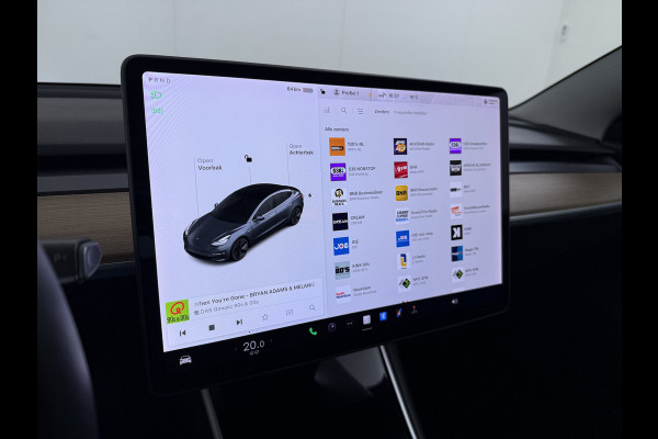 Tesla Model 3 Long Range AWD 75kWh Trekhaak Warmtepomp Lmv 18" AutoPilot Leder Pano-Dak Adaptive-Cruise Camera's Elektr.-Stuur+Stoelen+Spiegel Navi LED DAB Voorverwarmen interieur Keyless One-Pedal-Drive 4WD 1.000kg Trekvermogen Origineel Nederlandse Auto Fabrieksgarantie op Accu en Motor tot 25-09-2028/192.00km