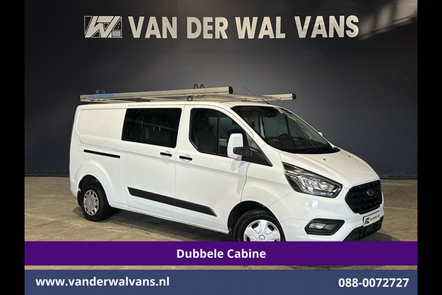 Ford Transit Custom 2.0 TDCI 131pk L2H1 Dubbele Cabine Inrichting Euro6 Airco | 5-Zits | Imperiaal | 2800kg Trekhaak | LED Cruisecontrol, Stoelverwarming, Parkeersensoren, Achterklep