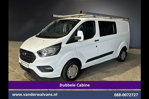 Ford Transit Custom 2.0 TDCI 131pk L2H1 Dubbele Cabine Inrichting Euro6 Airco | 5-Zits | Imperiaal | 2800kg Trekhaak | LED Cruisecontrol, Stoelverwarming, Parkeersensoren, Achterklep