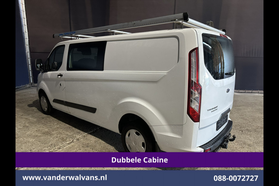 Ford Transit Custom 2.0 TDCI 131pk L2H1 Dubbele Cabine Inrichting Euro6 Airco | 5-Zits | Imperiaal | 2800kg Trekhaak | LED Cruisecontrol, Stoelverwarming, Parkeersensoren, Achterklep
