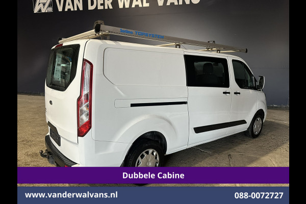 Ford Transit Custom 2.0 TDCI 131pk L2H1 Dubbele Cabine Inrichting Euro6 Airco | 5-Zits | Imperiaal | 2800kg Trekhaak | LED Cruisecontrol, Stoelverwarming, Parkeersensoren, Achterklep