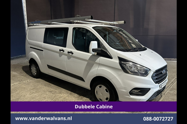 Ford Transit Custom 2.0 TDCI 131pk L2H1 Dubbele Cabine Inrichting Euro6 Airco | 5-Zits | Imperiaal | 2800kg Trekhaak | LED Cruisecontrol, Stoelverwarming, Parkeersensoren, Achterklep