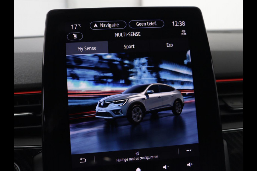 Renault Arkana 1.6 E-Tech Hybrid 145 R.S. Line | Leder/Alcantara | Trekhaak | Stoelverwarming | Adaptive cruise | Camera | Carplay | Keyless | Park Assist | Full LED | Navigatie | Stuurverwarming