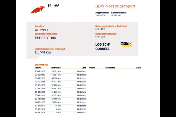 Peugeot 108 1.0I e-VTi 5Drs Airco Bluetooth Elektrische Ramen Centrale Vergrendeling Afstandbediend Active Mistlampen Led Isofix ESP Stuurbekrachtiging Pack Premium Origineel Nederlandse Auto Dealeronderhouden