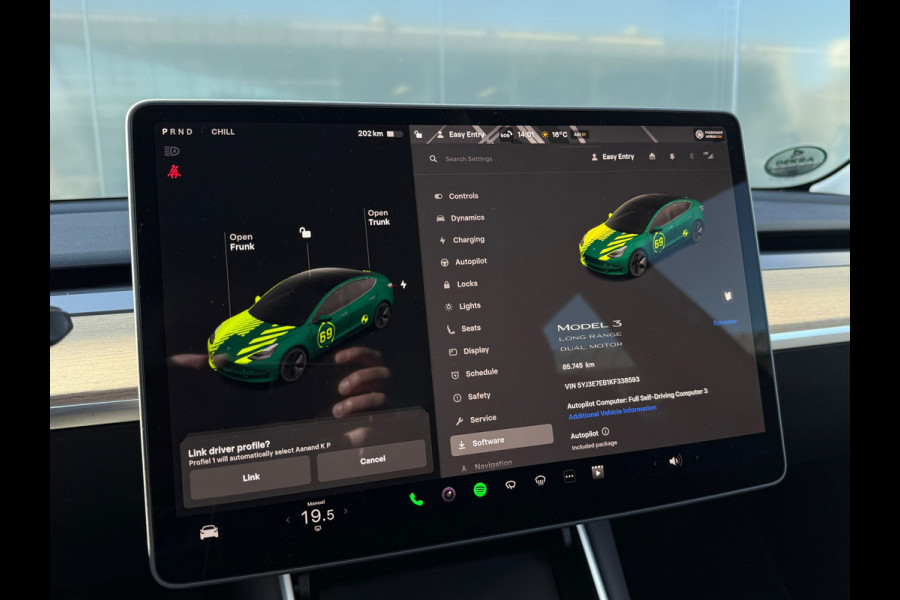 Tesla Model 3 Long Range AWD 75 kWh 91% SOH Dual Motor Autopilot