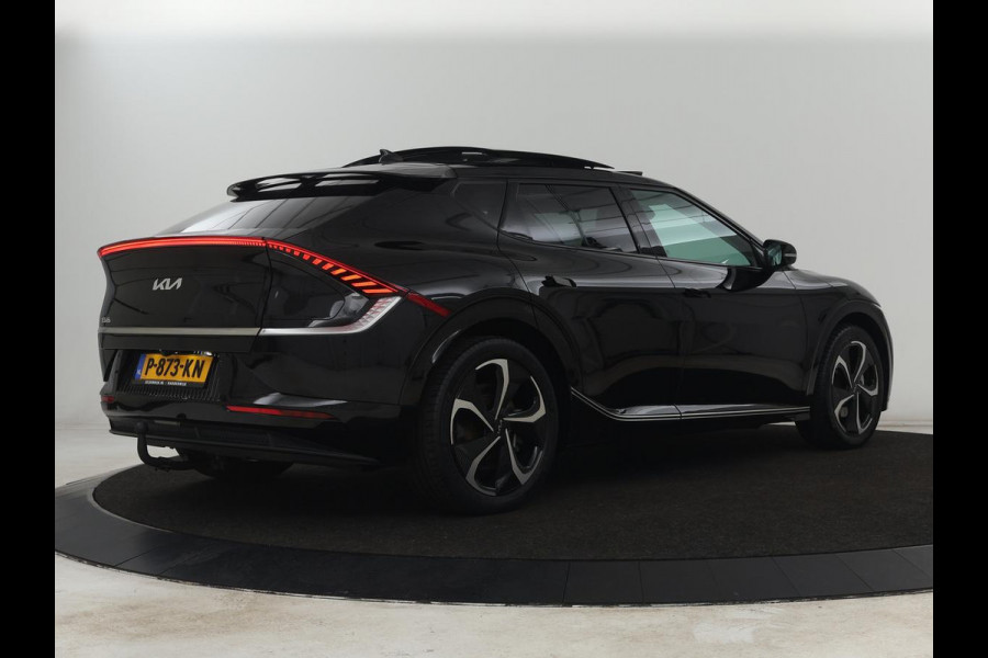Kia Ev6 Plus Advanced 77.4 kWh | SOH 100% | Panoramadak | Trekhaak | Stoelventilatie | Leder | Meridian Surround | Warmtepomp | Achterbankverwarming | Adaptive cruise | Vehicle-to-load | Carplay | Camera