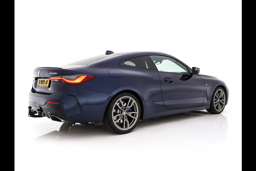 BMW 4 Serie Coupé M440i xDrive High Executive Aut. *PANO | LEATHER | HARMAN/KARDON | HEAD-UP | LASER-LED | ADAPTIVE-CRUISE | TOPVIEW | MEMORY-PACK | KEYLESS | HEATED-SPORTSEATS | DAB+ | DIGI-COCKPIT | SHIFTPADDLES | TOWBAR | 19''ALU*