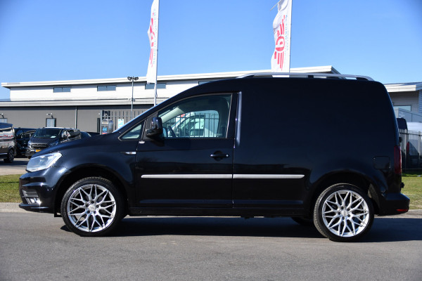Volkswagen Caddy 2.0 TDI L1H1 Highline Black Edition Adaptieve Cruise, Carplay, 150pk, Automaat, LED, Stoelverwarming, Leder, Multimedia, Voorruit verwarming, Uniek!