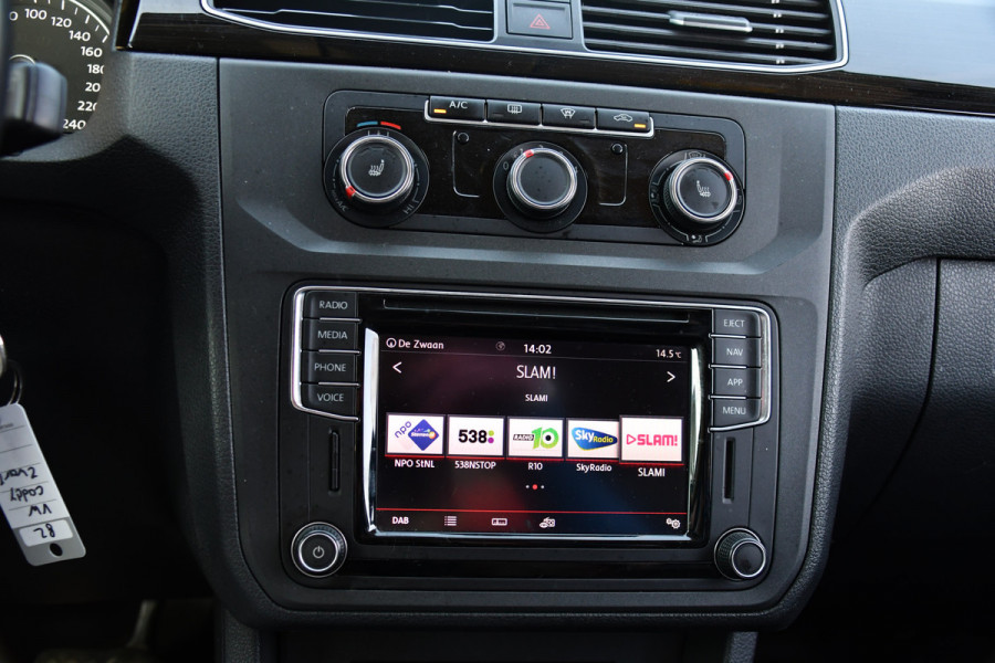 Volkswagen Caddy 2.0 TDI L1H1 Highline Black Edition Adaptieve Cruise, Carplay, 150pk, Automaat, LED, Stoelverwarming, Leder, Multimedia, Voorruit verwarming, Uniek!