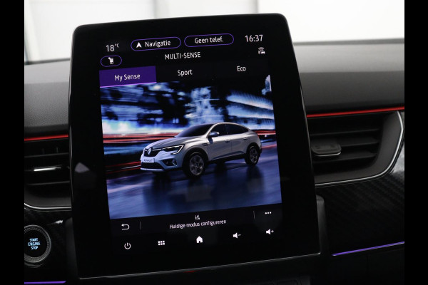 Renault Arkana 1.6 E-Tech Hybrid 145 R.S. Line | Leder/Alcantara | Trekhaak | Stoelverwarming | Adaptive cruise | Camera | Carplay | Keyless | Park Assist | Full LED | Navigatie | Stuurverwarming