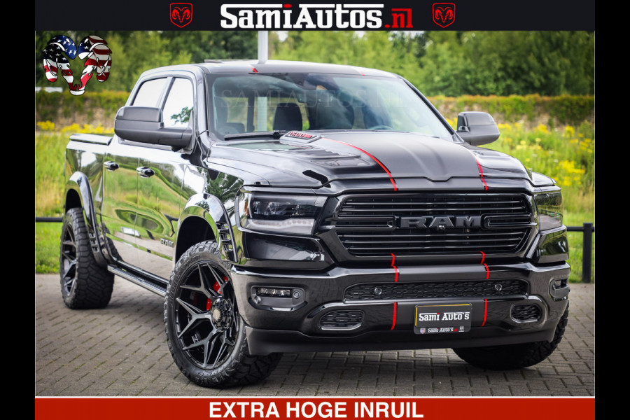 Dodge Ram 1500 GT HULK PACK Crew Cab Sport 1500 GT EDITION | 5.7 V8 HEMI 4x4 | VIRTUAL COCKPIT | HEAD-UP | ADAPTIVE CRUISE | 360 CAMERA |  Comfortabele Dubbele Cabine met Royale 5 Zitplaatsen | BPM vrij