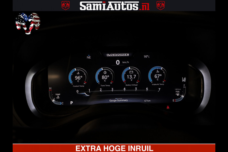 Dodge Ram 1500 GT HULK PACK Crew Cab Sport 1500 GT EDITION | 5.7 V8 HEMI 4x4 | VIRTUAL COCKPIT | HEAD-UP | ADAPTIVE CRUISE | 360 CAMERA |  Comfortabele Dubbele Cabine met Royale 5 Zitplaatsen | BPM vrij