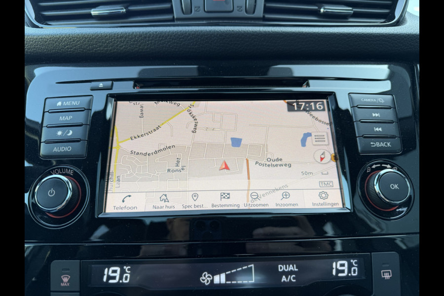 Nissan QASHQAI 160pk N-Tec (Trekhaak - Panoramadak - 360gr Camera - Parkeersensoren V+A - Keyless Entry - LED - 19"Zwart)