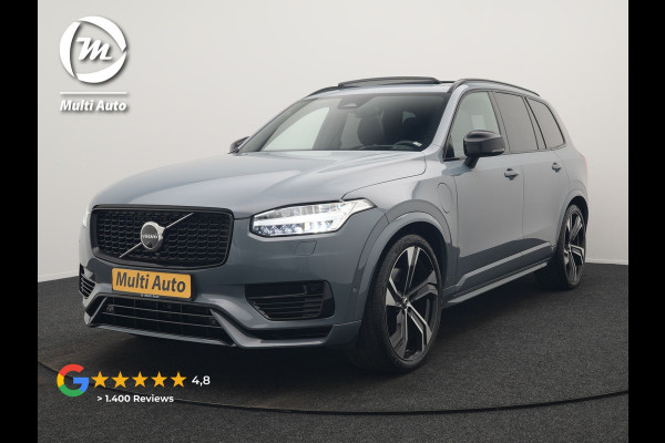 Volvo XC90 T8 Recharge AWD Ultimate Dark 7 Persoons LONG RANGE Plug In Hybrid 455pk Dealer O.H. PHEV | Trekhaak Af Fabriek | Panodak | Luchtvering |  Adaptive Cruise | Head Up | 360 Camera | Harman / Kardon | Lederen Sportstoelen Memory & Verwarmd | 22"L.M | Stuur Verwarmd | Keyless |