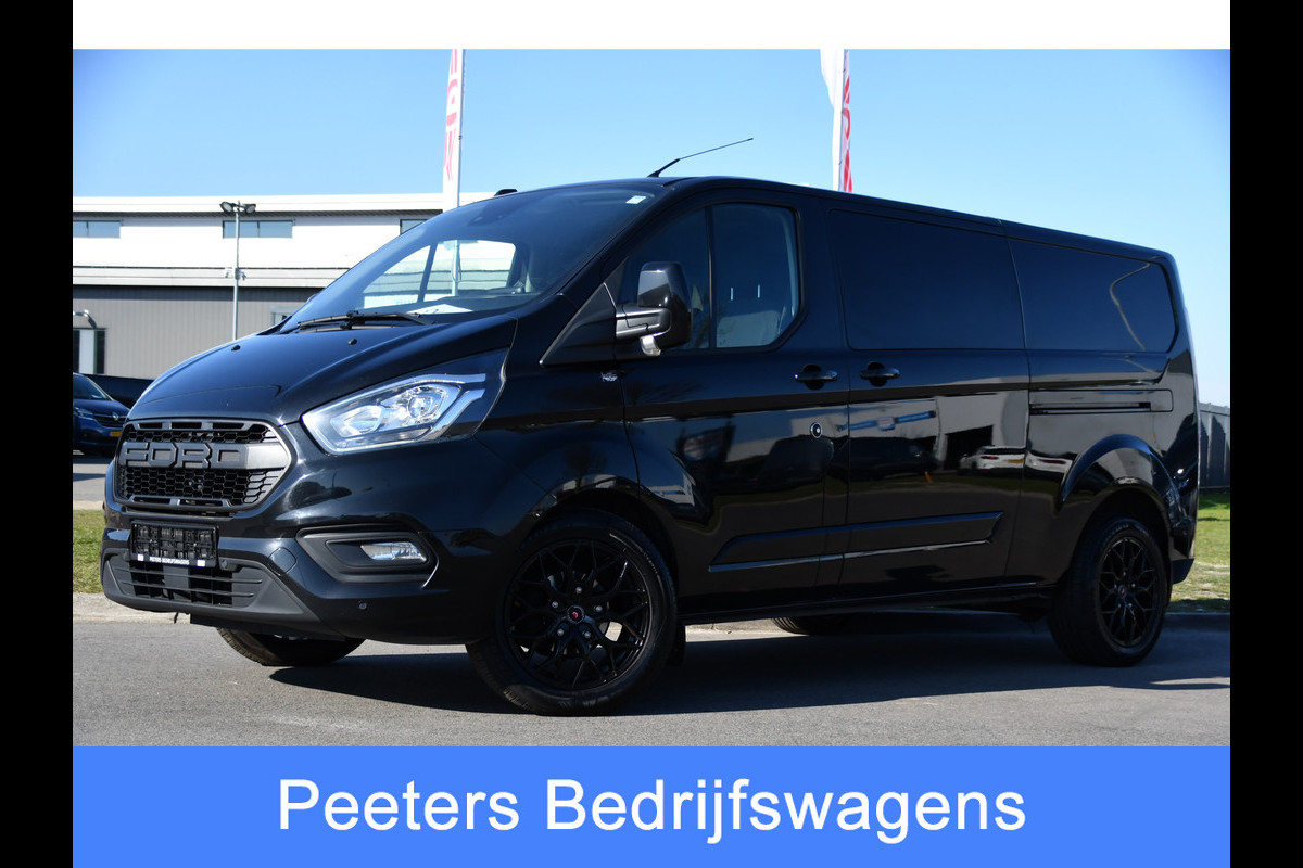 Ford Transit Custom 320 2.0 TDCI L2H1 Limited DC Black Edition Camera, Cruise, Carplay, 130pk, Stoelverwarming, 2 x Schuifdeur, Trekhaak, Multimedia, Automaat, Uniek!