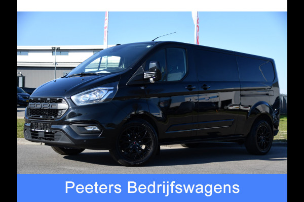 Ford Transit Custom 320 2.0 TDCI L2H1 Limited DC Black Edition Camera, Cruise, Carplay, 130pk, Stoelverwarming, 2 x Schuifdeur, Trekhaak, Multimedia, Automaat, Uniek!