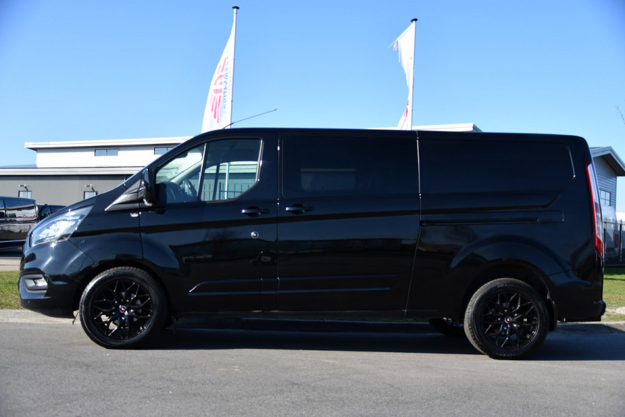 Ford Transit Custom 320 2.0 TDCI L2H1 Limited DC Black Edition Camera, Cruise, Carplay, 130pk, Stoelverwarming, 2 x Schuifdeur, Trekhaak, Multimedia, Automaat, Uniek!