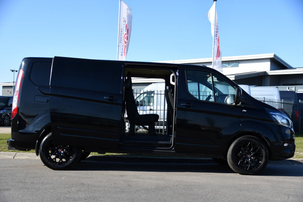 Ford Transit Custom 320 2.0 TDCI L2H1 Limited DC Black Edition Camera, Cruise, Carplay, 130pk, Stoelverwarming, 2 x Schuifdeur, Trekhaak, Multimedia, Automaat, Uniek!
