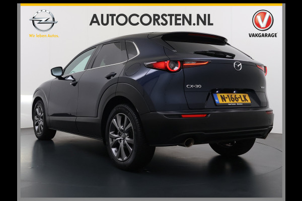 Mazda CX-30 2.0I 187PK Automaat e-Hybrid Luxury Leder Bose®-Audio Adap.Cruise Apple Carplay/Android Auto Navi Ecc Camera Head-Up Display Sky Pdc Elek.Stoel Stoel+Stuurverwarming Elek.Achterklep Dodehoek detector Rijstrooksensor 1e Eigenaar Origineel Nederlandse Auto Zeer compleet!