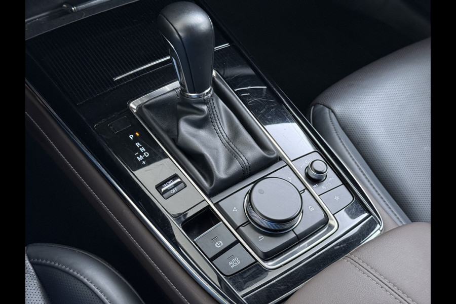 Mazda CX-30 2.0I 187PK Automaat e-Hybrid Luxury Leder Bose®-Audio Adap.Cruise Apple Carplay/Android Auto Navi Ecc Camera Head-Up Display Sky Pdc Elek.Stoel Stoel+Stuurverwarming Elek.Achterklep Dodehoek detector Rijstrooksensor 1e Eigenaar Origineel Nederlandse Auto Zeer compleet!