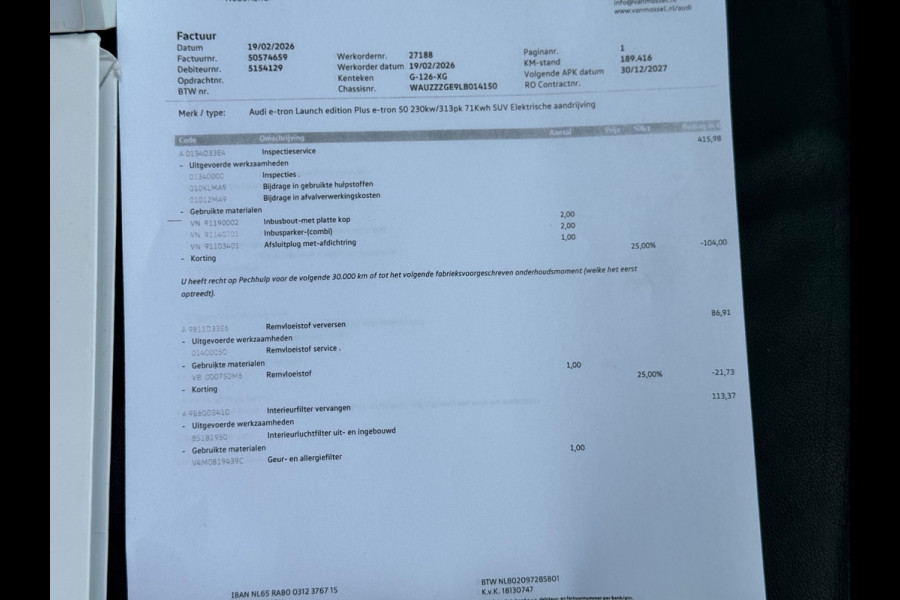 Audi e-tron E-tron 50 quattro Launch edition plus 71 kWh NAP