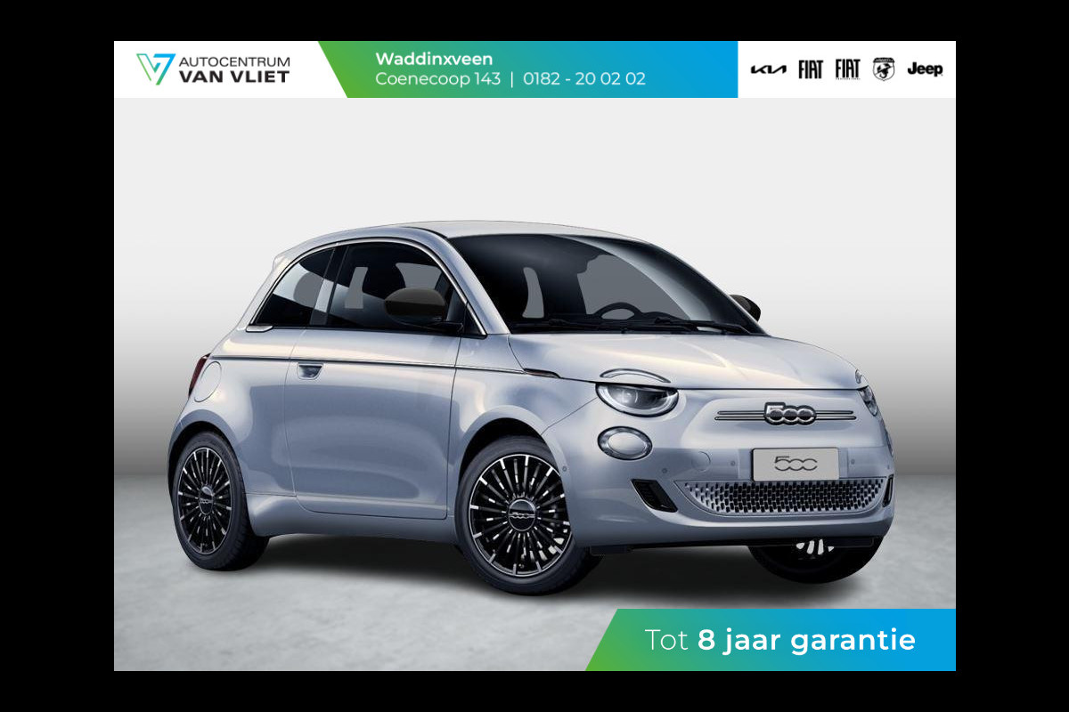 Fiat 500 Hybrid Collezione | Clima | LED | PDC | JBL Premium Audio | 17" | Camera | BSM | Canneloni Ivory/Piombo interieur