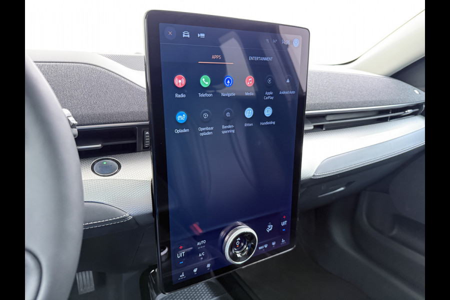Ford Mustang Mach-E SOH 93% RWD 75kWh Technology Pack Plus Panoramadak B&O®-Audio Leder 360°Camera Navi Ecc Apple Carplay/Android Auto Elek.S Stuur+Stoelverwarming Lane Assist Led Active Driver Assist FordPass Connect™ 1e Eigenaar Origineel Nederlandse Auto