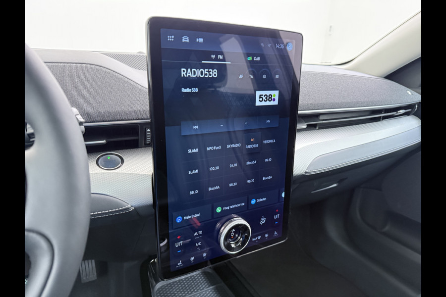 Ford Mustang Mach-E SOH 93% RWD 75kWh Technology Pack Plus Panoramadak B&O®-Audio Leder 360°Camera Navi Ecc Apple Carplay/Android Auto Elek.S Stuur+Stoelverwarming Lane Assist Led Active Driver Assist FordPass Connect™ 1e Eigenaar Origineel Nederlandse Auto