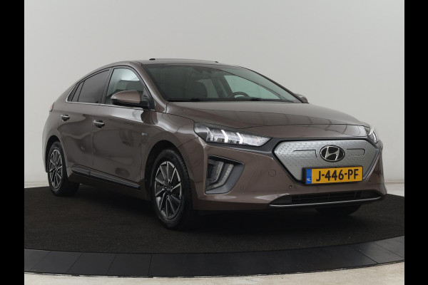 Hyundai IONIQ Premium EV 38 kWh | SOH 100% | Schuifdak | Stoelventilatie | Leder | Warmtepomp | Adaptive cruise | Camera | Achterbankverwarming | Carplay | Infinity Sound | Memory | Full LED | Keyless