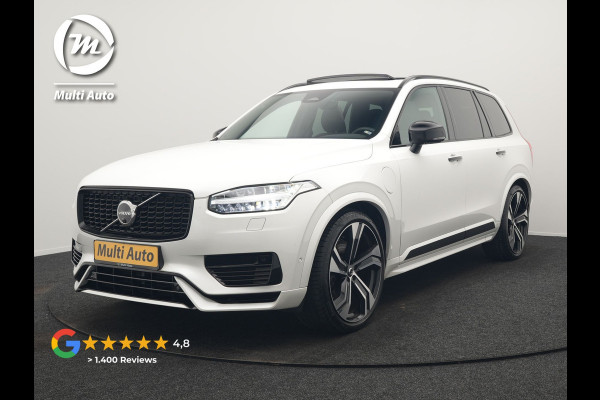 Volvo XC90 T8 Recharge AWD Ultimate Dark 7 Persoons LONG RANGE Plug In Hybrid 455pk Dealer O.H. PHEV | Trekhaak Af Fabriek | Panodak | Luchtvering | Adaptive Cruise | 360 Camera | Harman / Kardon | Lederen Sportstoelen Memory & Verwarmd | Google Assistent | Keyless | 22"L.M |