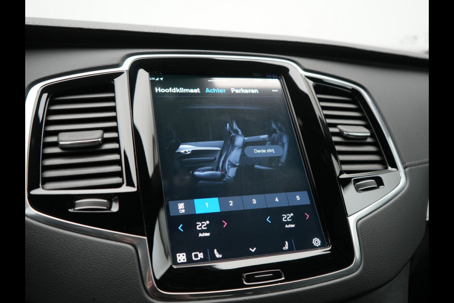 Volvo XC90 T8 Recharge AWD Ultimate Dark 7 Persoons LONG RANGE Plug In Hybrid 455pk Dealer O.H. PHEV | Trekhaak Af Fabriek | Panodak | Luchtvering | Adaptive Cruise | 360 Camera | Harman / Kardon | Lederen Sportstoelen Memory & Verwarmd | Google Assistent | Keyless | 22"L.M |