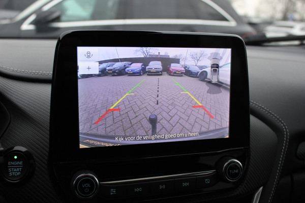 Ford Puma 1.0 EcoBoost Hybrid ST-Line X Vignale 155pk / NL Auto! / Full option! / Trekhaak / Panoramadak / Camera / Leder / CarPlay / B&O / 18'' / Keyless / Stuur+Stoelverwarming / Dodehoek / DAB / Verwarmde voorruit / ACC