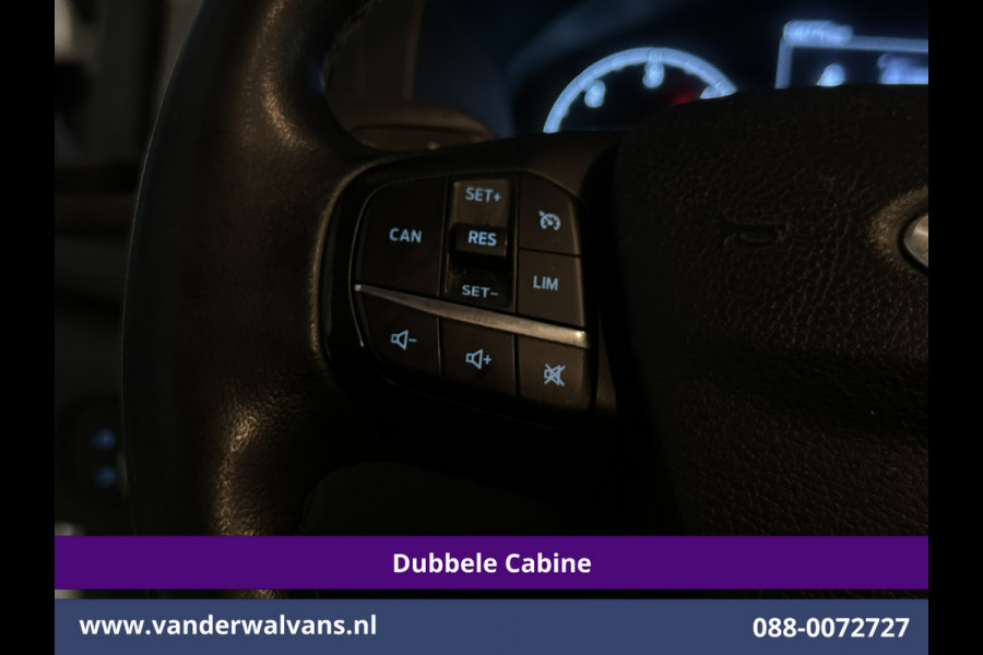 Ford Transit Custom 2.0 TDCI 130pk L2H1 Dubbele Cabine Euro6 Airco | 6-Zits | Camera | LED | Cruisecontrol | 2800kg Trekhaak Android Auto, Verwarmde voorruit, Stoelverwarming, Parkeersensoren, Dakdragers