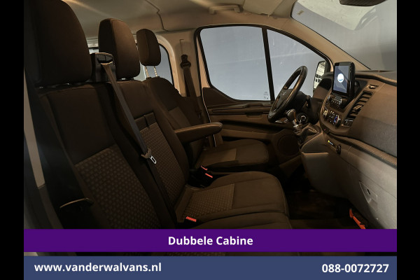 Ford Transit Custom 2.0 TDCI 130pk L2H1 Dubbele Cabine Euro6 Airco | 6-Zits | Camera | LED | Cruisecontrol | 2800kg Trekhaak Android Auto, Verwarmde voorruit, Stoelverwarming, Parkeersensoren, Dakdragers