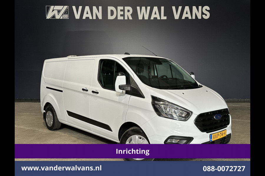 Ford Transit Custom 2.0 TDCI 130pk L2H1 Inrichting Euro6 Airco | Camera | 2800kg Trekhaak | LED | Android Auto Cruisecontrol, Verwarmde voorruit, Stoelverwarming, Parkeersensoren, Bijrijdersbank