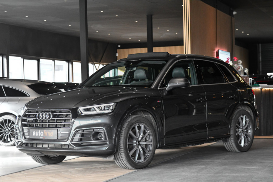 Audi Q5 55 TFSI e quattro Competition 3x S-Line. Luchtv, Pano, ACC, B&O, Camera, Keyless, Matrix, CarPlay, Dodeh!