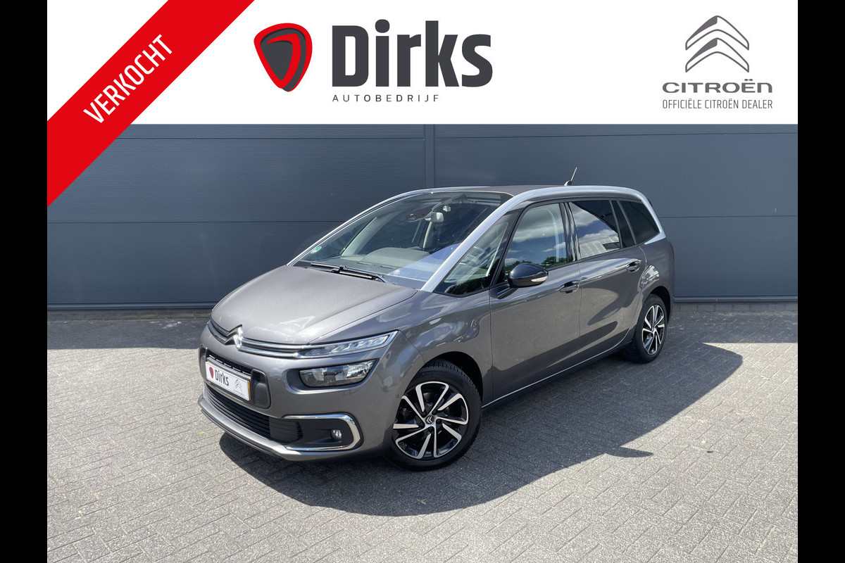 Citroën Grand C4 Spacetourer 130pk Shine (Camera - Keyless Entry - Parkeersensoren V+A - Dodehoek detectie - Automatisch Parkeren - Navigatie - Apple Carplay