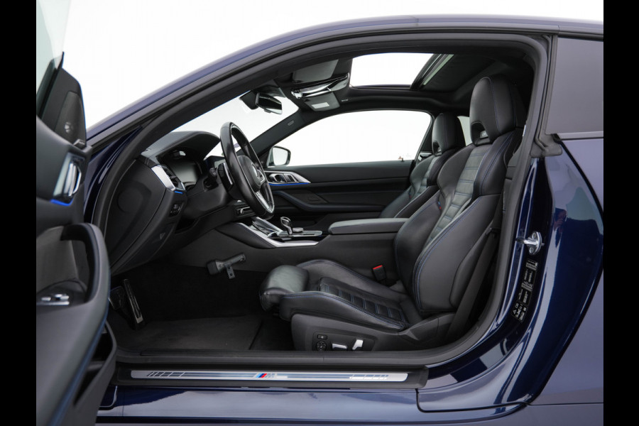 BMW 4 Serie Coupé M440i xDrive High Executive Aut. *PANO | LEATHER | HARMAN/KARDON | HEAD-UP | LASER-LED | ADAPTIVE-CRUISE | TOPVIEW | MEMORY-PACK | KEYLESS | HEATED-SPORTSEATS | DAB+ | DIGI-COCKPIT | SHIFTPADDLES | TOWBAR | 19''ALU*