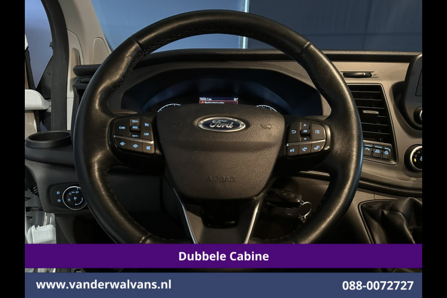 Ford Transit Custom 2.0 TDCI 130pk L2H1 Dubbele Cabine Euro6 inrichting | Airco | 5-Zits | LED | Cruisecontrol Stoelverwarming, Parkeersensoren, Achterklep