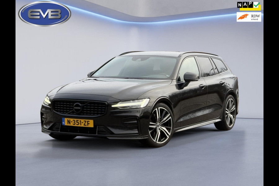 Volvo V60 2.0 B4 205 pk R-Design sport, Black edition, vele opties, sport leder, dealer onderhouden, 1 e eigenaar, NL auto met nap