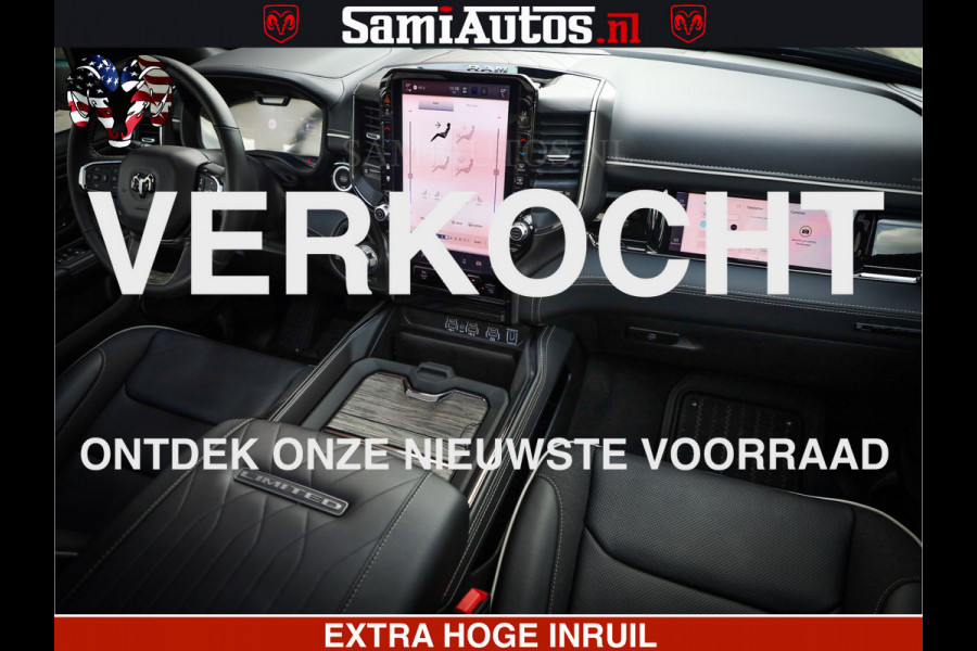Dodge Ram 1500 Limited Night H.O 540HP 706Nm | Massage + Full Option | De Meest Luxe en Volle Pick-Up in zijn Klasse | Comfortabele Dubbele Cabine met Royale 5 Zitplaatsen | BPM vrij | Nu Leverbaar uit Voorraad | Voorraad Nr 2338 - 5404