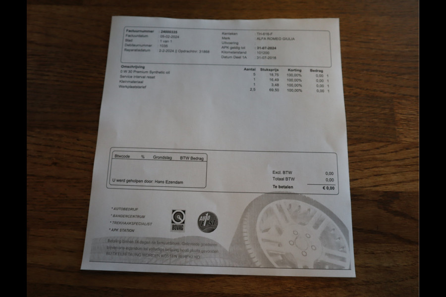 Alfa Romeo Giulia 2.0T Super Adaptive CC / Navi/ Camera /Pdc / Carplay /Stoel/Stuurverw / Automaat