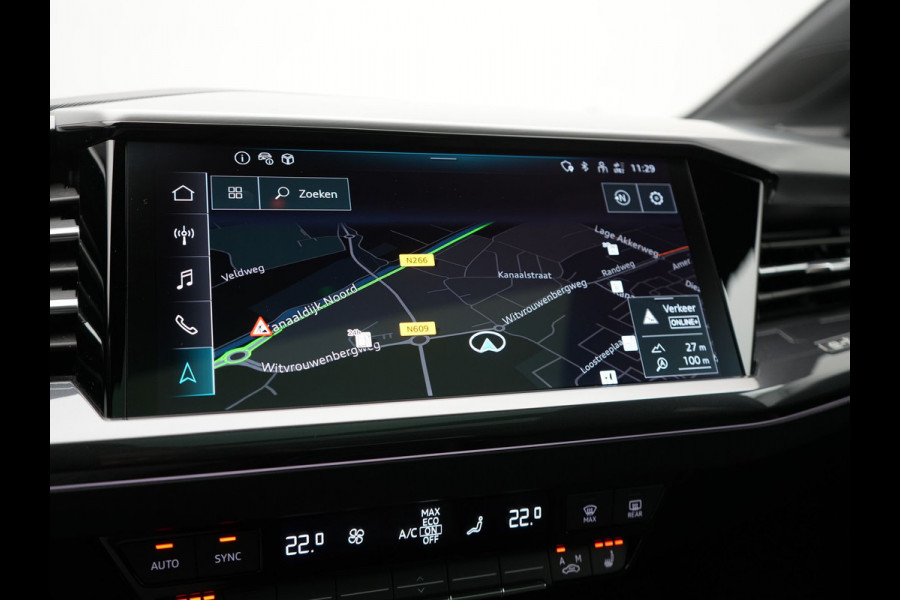 Audi Q4 Sportback e-tron 50 Quattro S Line 77 kWh 300pk Dealer O.H. | Trekhaak Af Fabriek | Panodak | Adaptive Cruise | Head Up | Camera | Matrix LED | Lederen Sportstoelen Verwarmd | Sfeerverlichting | Apple Carplay | Keyless | Blis | 20"L.M | Navigatie |